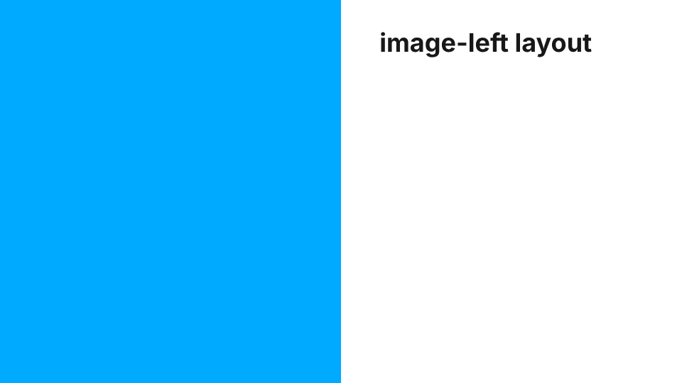 The image-left layout