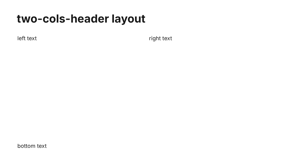 The two-cols-header layout