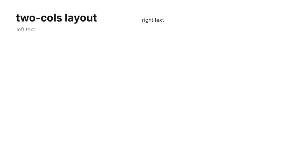 The two-cols layout